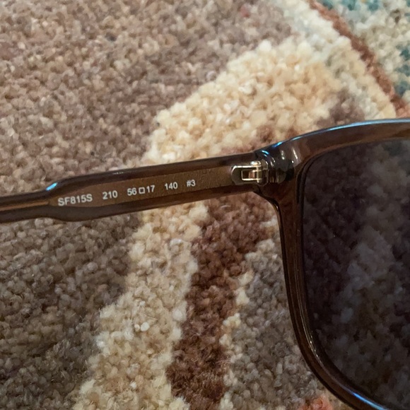 Salvatore Ferragamo Square Sunglasses SF815S 210 Transparent Brown 56mm 815 main image 8